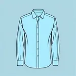 light blue long-sleeved shirt image